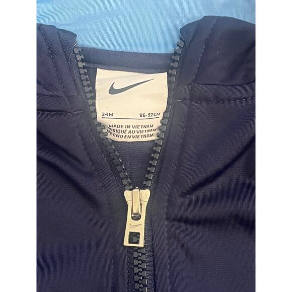 Nike Baby Colorblock Track Jacket Navy/Carolina Blue 24M - Picture 3 of 4